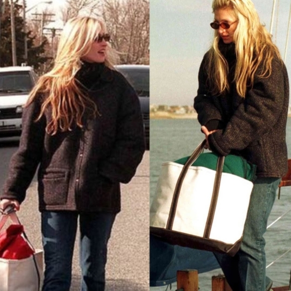 Pink Trim "Boatkin" Canvas Tote & Functioning Mini Bag Charm - Picture 8 of 9